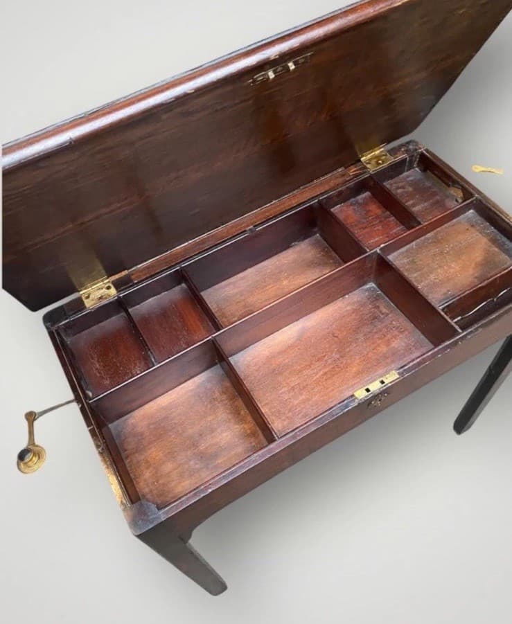 Antique 18th Century Mahogany Writing/Reading Desk Secret Drawers Candle Slides